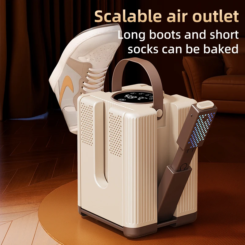 جديد 200 واط ستة الذراع مجفف الأحذية طوي مجفف الأحذية الكهربائية توقيت التحكم المنزلية جهاز تدفئة الأحذية سخان محمول للجوارب الأحذية #2