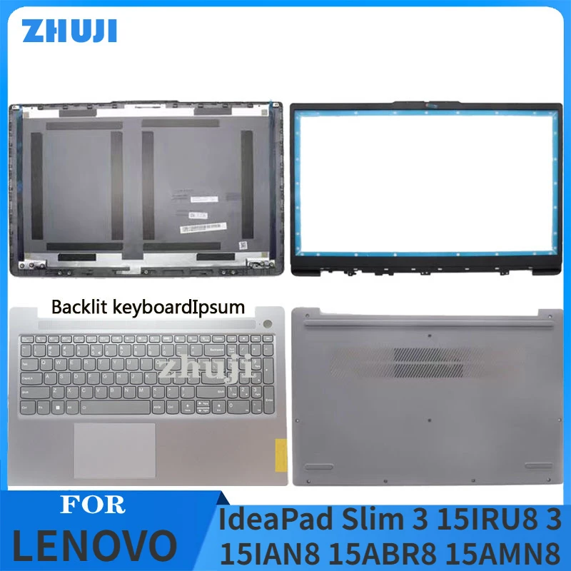 For Lenovo IdeaPad Slim 3 15IRU8 3 15IAN8 15ABR8 15AMN8 Laptop LCD Back Cover/Front Frame/Palmrest Keyboard/Bottom Cover