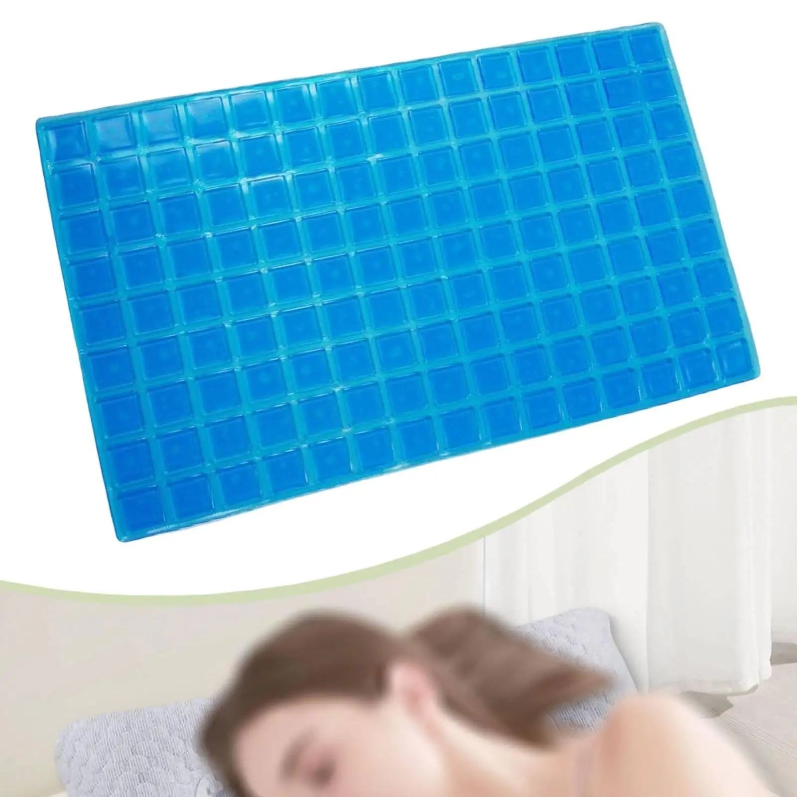 Heat Dissipating Gel Pad Soft Polyurethane Ergonomic Bed Pillow Cool Sensation Cushion for Summer Bedroom Use