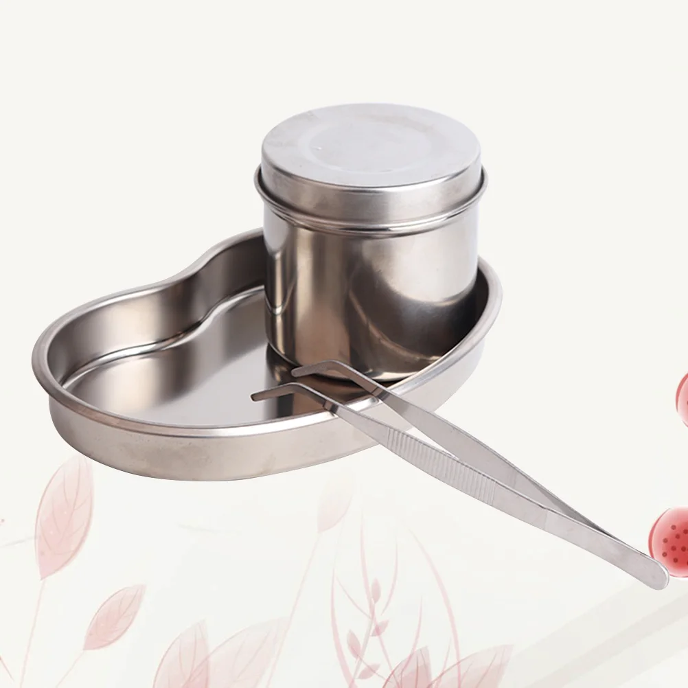 

Eyebrow Lip Tools Kit Stainless Anti-Iodine Flat Trays Tweezers Cans Medical Equipment Salon Spa