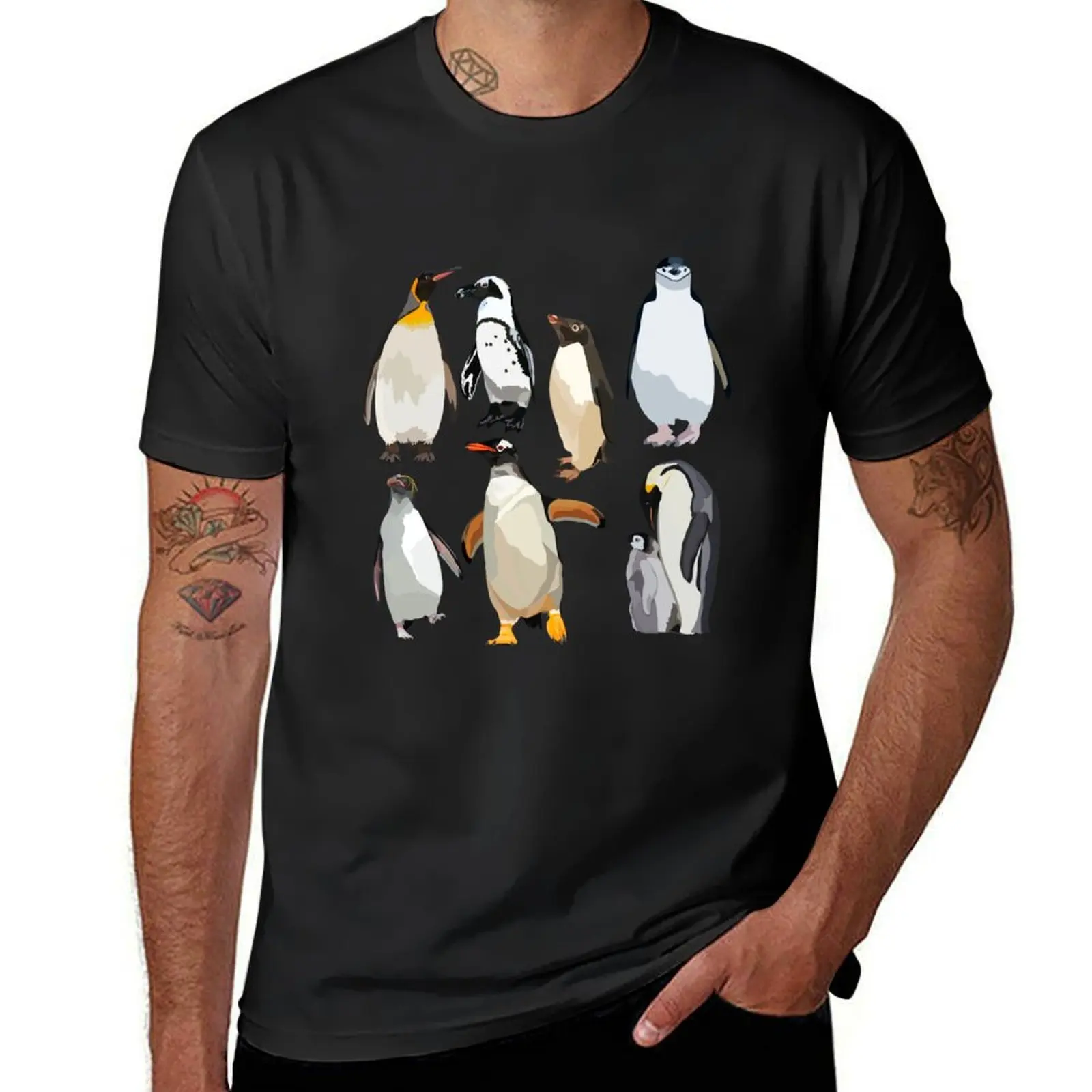 

P is for Penguin T-Shirt cute tops graphics summer clothes black t-shirts for men