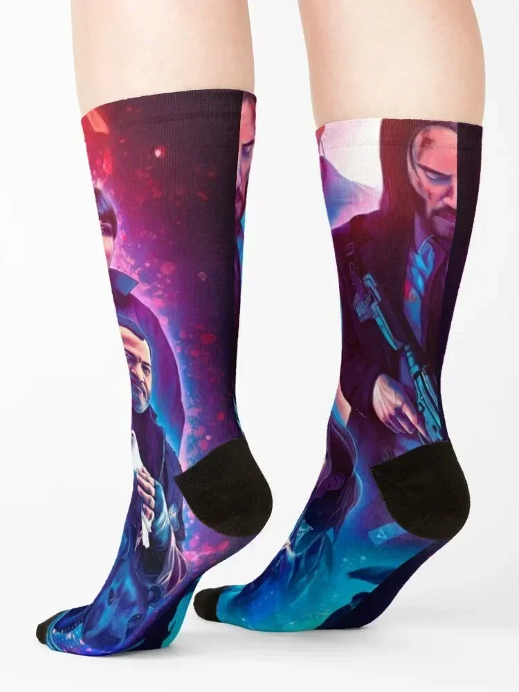 john wick Socks sports and leisure bright garter gym christmas gifts Socks Female Men's