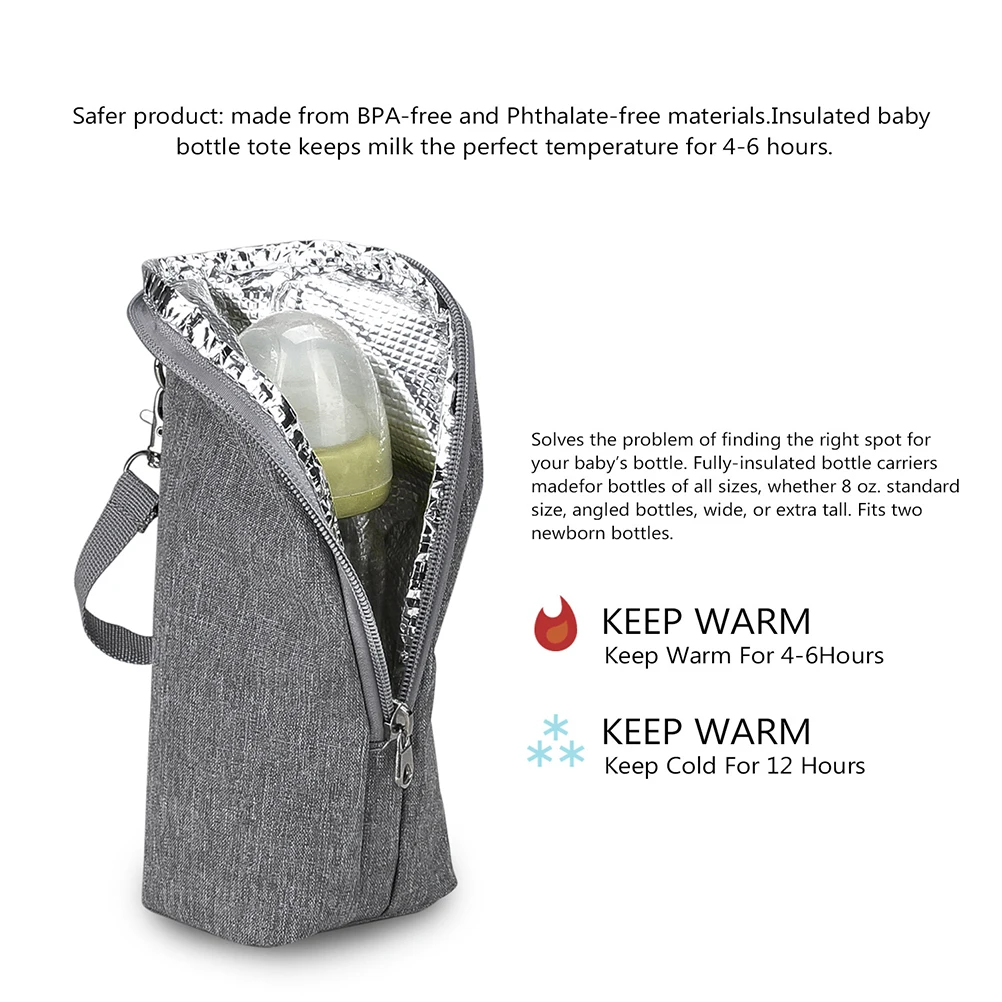 

Premium Insulated Milk For Baby Thermal Outdoor Travel Use Durable Oxford Cloth Portable Nursing Storage Pouch With Handle