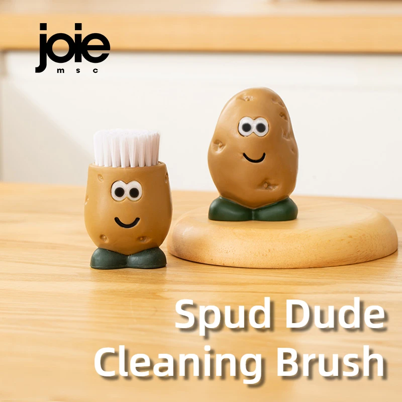 Joie Potato Cleaning Brush for Kitchen - Cute Vegetable Brush for Washing Fruits and Vegetables, Scrubbing Sink and Countertop