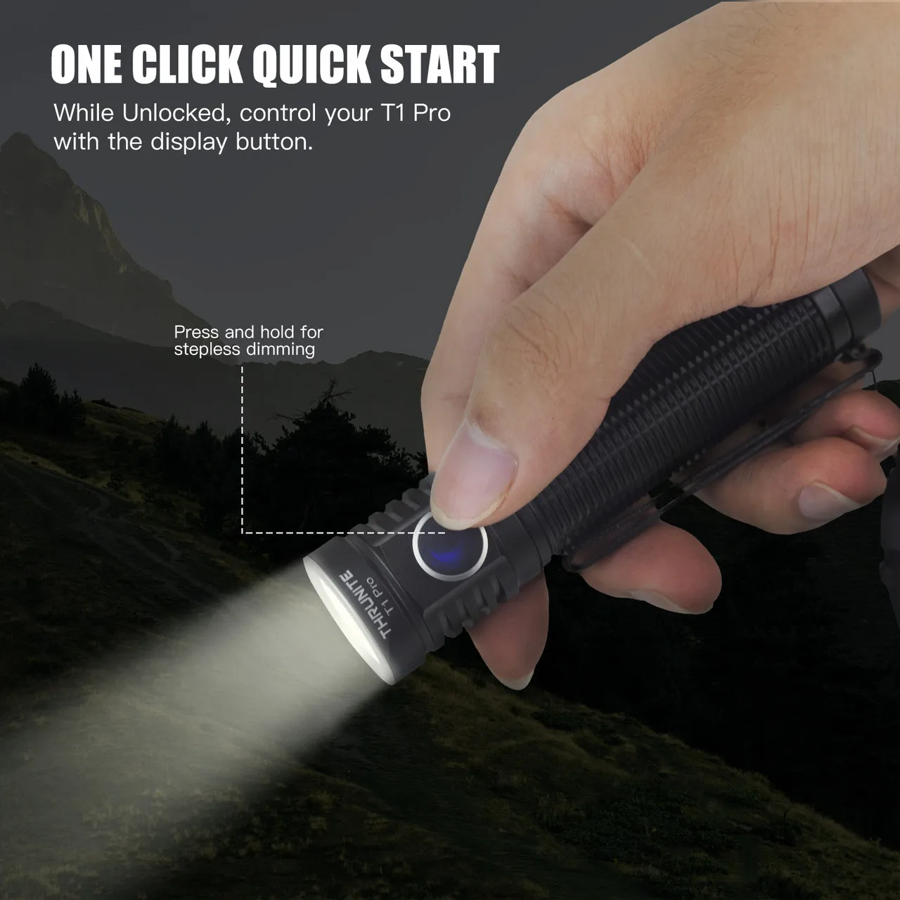 ThruNite T1 PRO Flashlight High-Performance LED Rechargeable 18650 Battery Flashlight Original