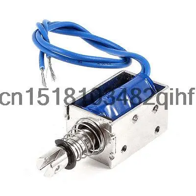 JF-0630B DC 12V 10mm Stroke 6N Pull Push Type Open Frame Solenoid Electromagnet