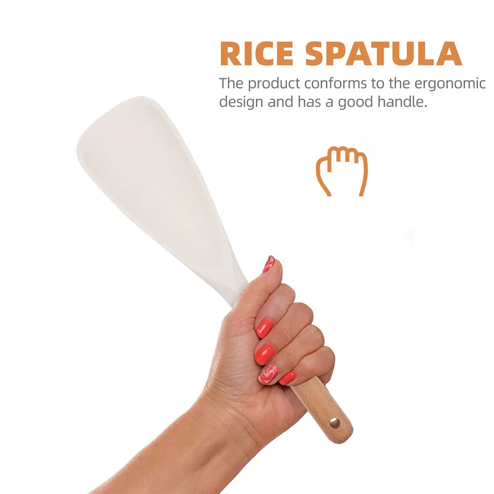 

2pcs Duck Bill Rice Spoon Silicone Wear-Resistant Reusable Kitchen Rice Paddle Convenient Household Spatula Scooper Tool