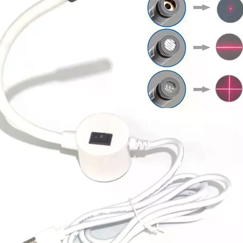 Lampada da lavoro a infrarossi con luce di posizionamento laser rossa USB con base magnetica Accessori per macchine da cucire DC5V Linea/Croce