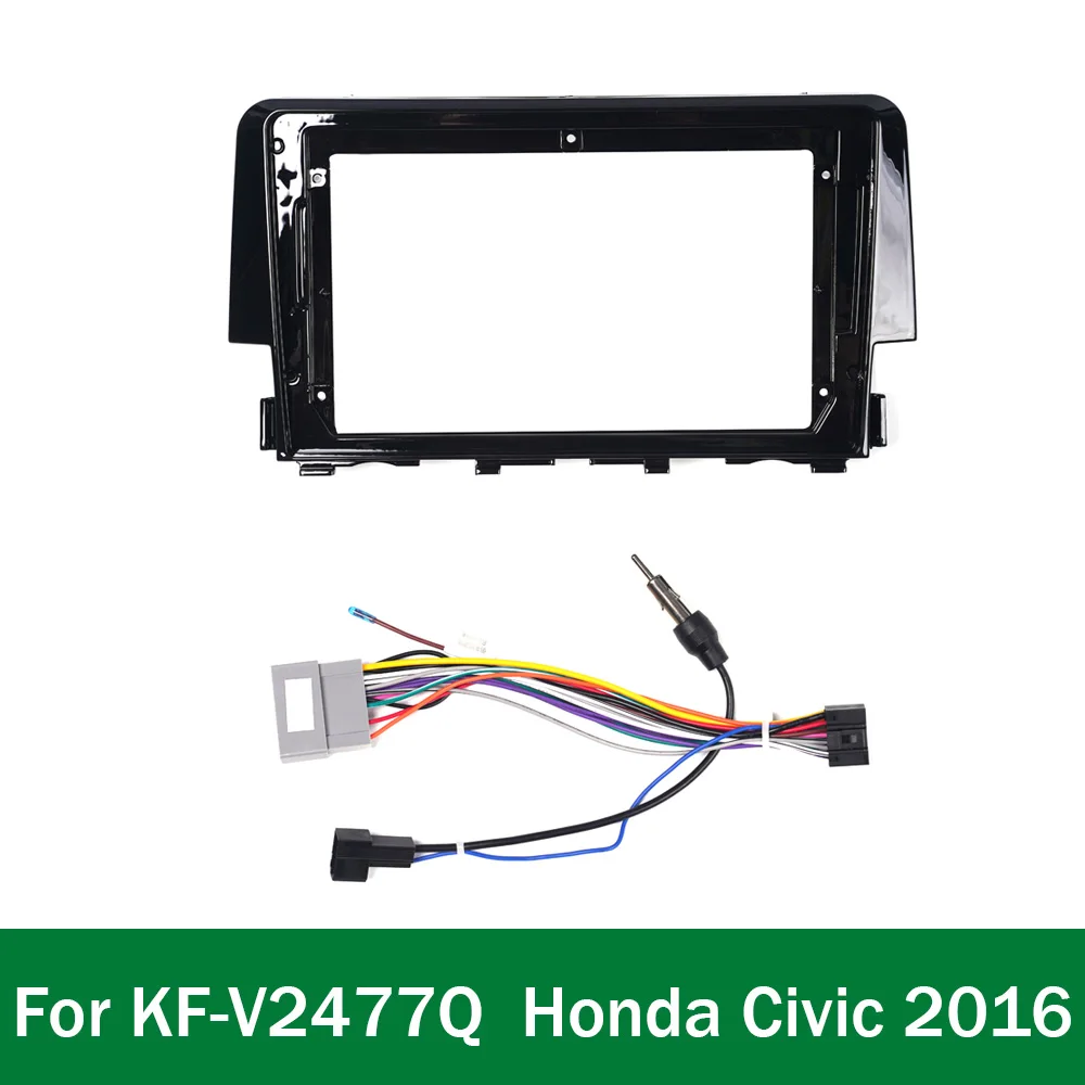 Auto GPS Navigation Stereo Für Honda Civic 2016 2017 2018 2019 Radio Blenden Panel Rahmen Fit 2Din 9 zoll In dash steuergerät bildschirm – Detail 2