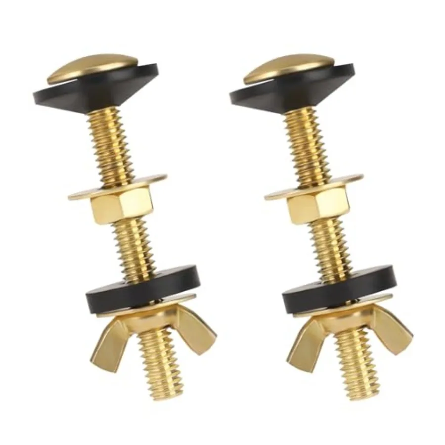 

2Pcs Toliet Bolts Universal Toilet Tank to Bowl Bolts Kit Toilet Tank Bolts Heavy Duty Bolts with Rubber, Stainless Steal Washe