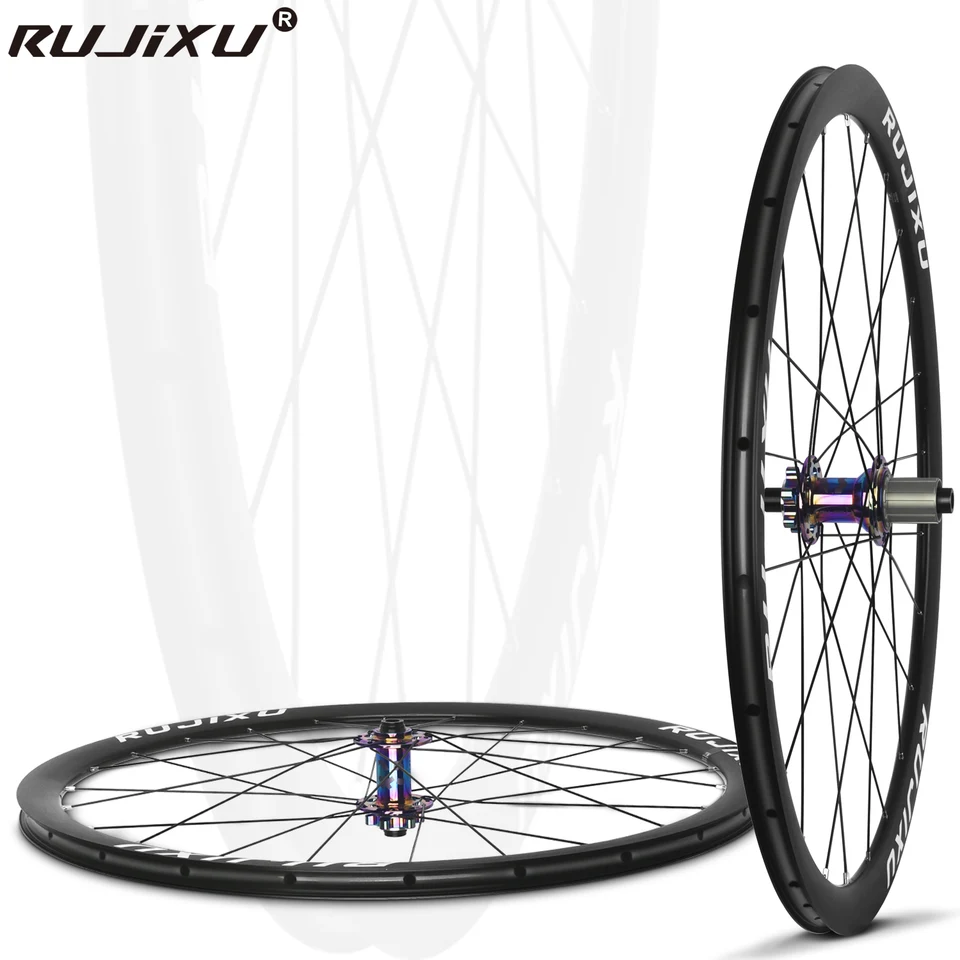 RUJIXU 700Cロードバイクディスクブレーキホイールセット ディープ30