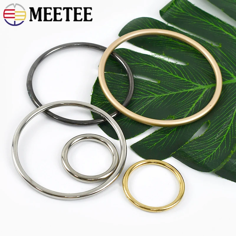 10Pcs 10-70mm Metal O Rings Buckles Circle Connection Hook DIY Bag Strap Ring Buckle Belt Dog Collar Decoration Accessories