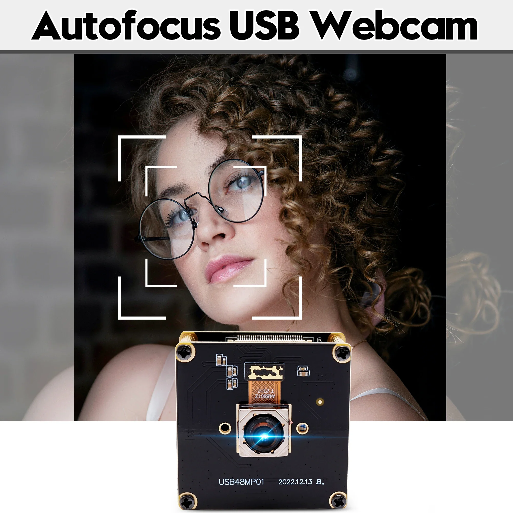 48MP USB Camera Module Auto Focus 8000x6000 UVC Driver-Free Board-Level Camera USB3.0 for Machine Vision Inspection DIY