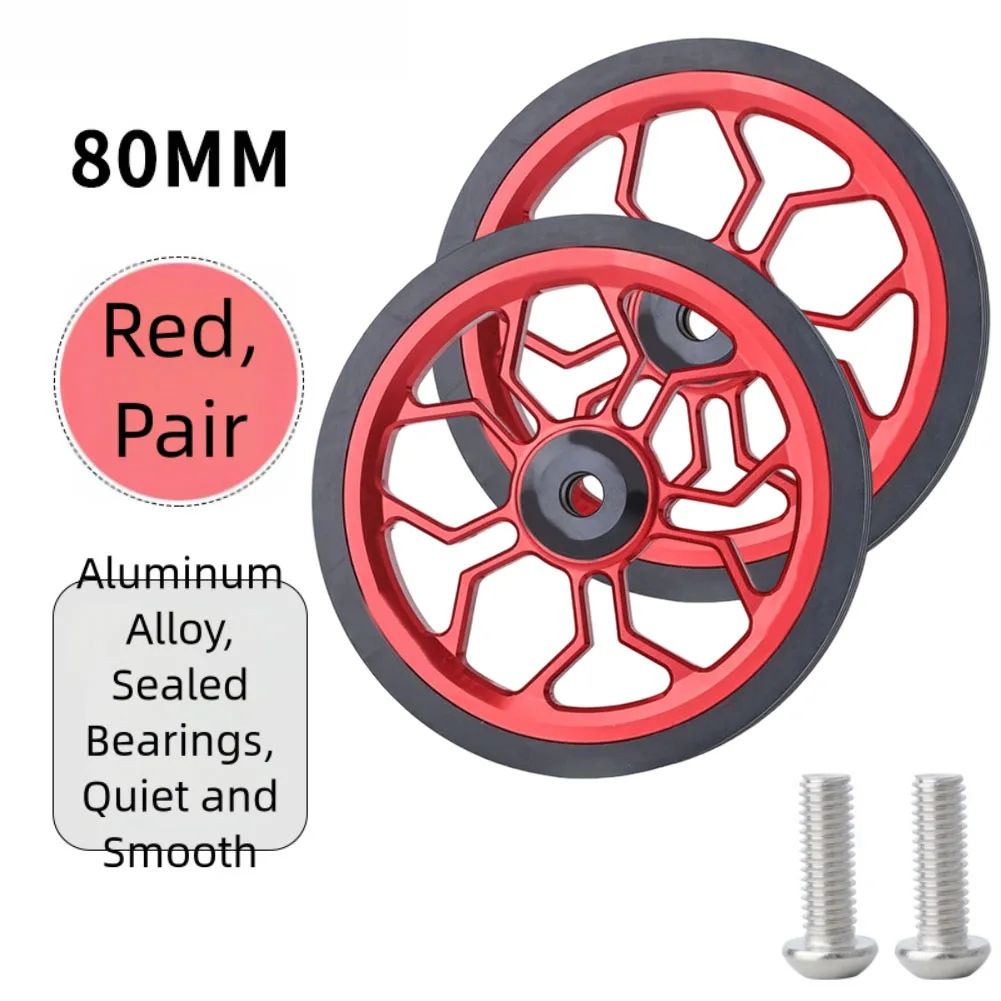 

Rubber Wheel Folding Bike Wheel Outdoor Cycling Load-Bearing Capacity Smooth Operation Easy To Carry Friction Reduction
