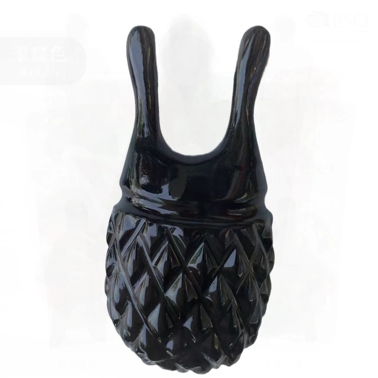 ヤクの角鼻マッサージスティックブリッジ鍼治療ツール黒-白鼻ブリッジピアスロッド家庭用美容器具