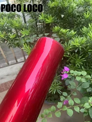 Ultra Cherry Red Glossy Metallic Vinyl Wrap Candy Car Wrapping Film Sticker Foil For Motorcycle Bicycle Auto Graphic