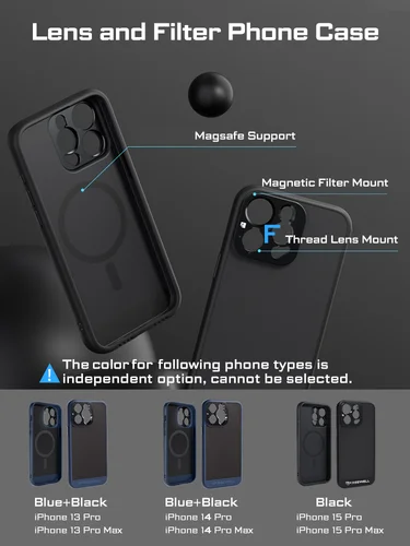 Imagen 2 del producto Freewell Sherpa Funda para teléfono con montura F compatible con iPhone 14/15 Pro y Pro Max compatible con lentes con montura F y filtro magnético