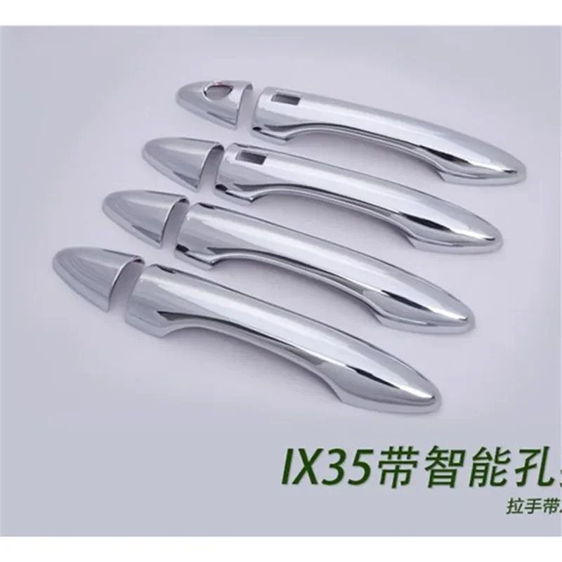 8Pcs/Set ABS Chrome Door Handle Cover Trim Sticker for Hyundai Tucson IX 35 Ix35 2010 20112012 2013 2014 Car styling Accessories