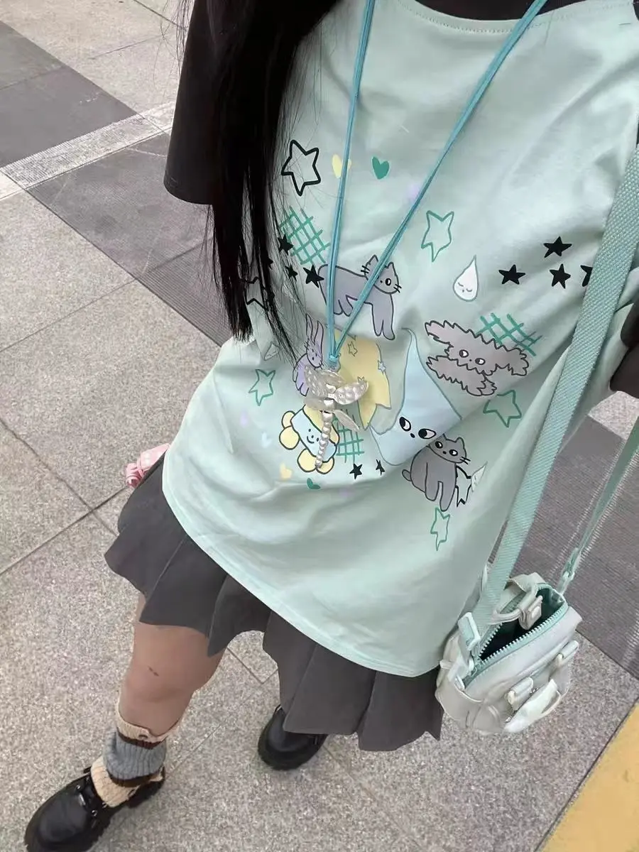 

Летние облегающие укороченные топы Y2k, женские футболки с короткими рукавами и v-образным вырезом на пуговицах, женская верхняя одежда, винтажная блузка 2000-х годов, корейская модная шикарная блузка