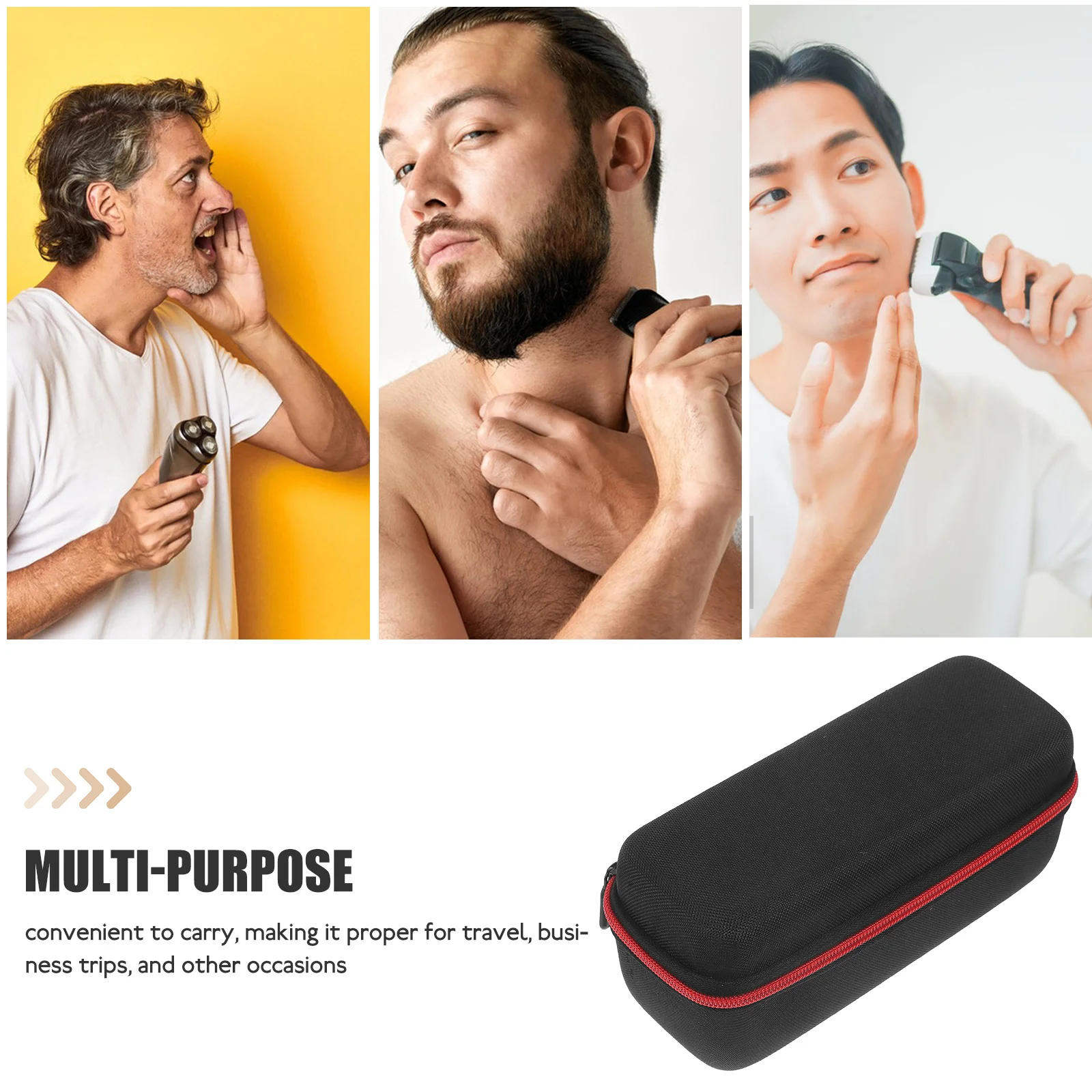 

1PC Case Black EVA Oxford Cloth Protective Shaving Storage Box Compact Lightweight Travel Portable Safety for Shaver