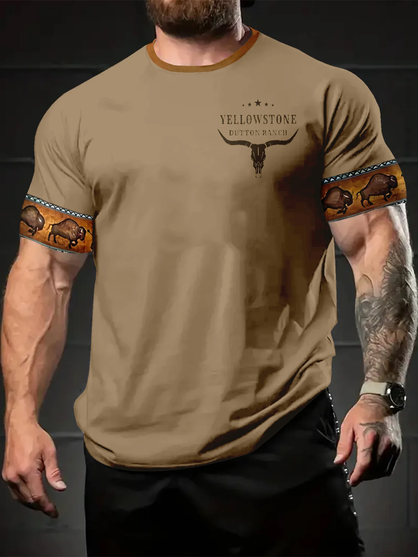 

Men's 3D Digital Printed Casual T-Shirt, Fashionable and Breathable Top