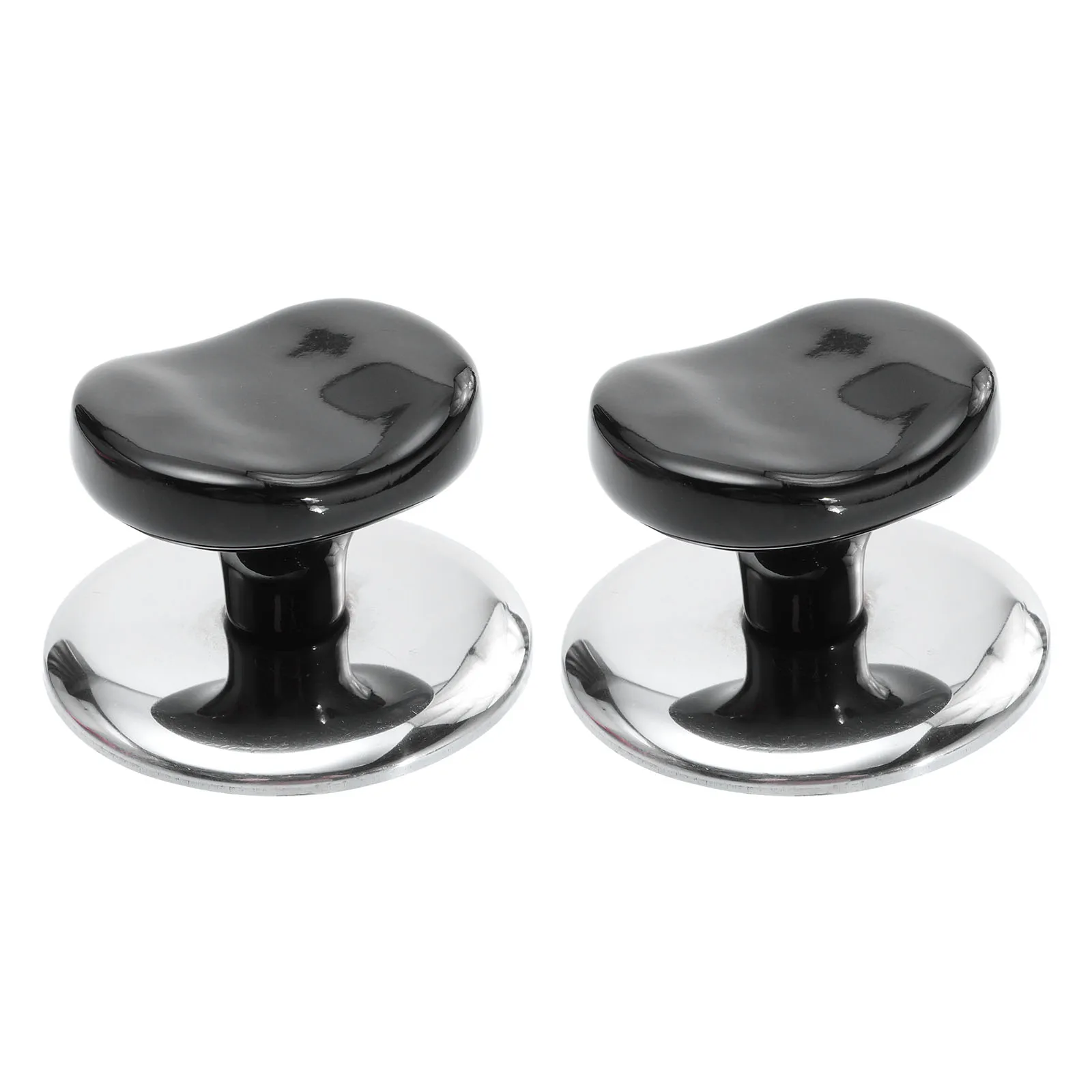 

2pcs StainlessSteel PotLid HandleKnob NonSlip HeatResistant CookingUtensils Replacement KitchenGadgets Black SuitableFor Lids