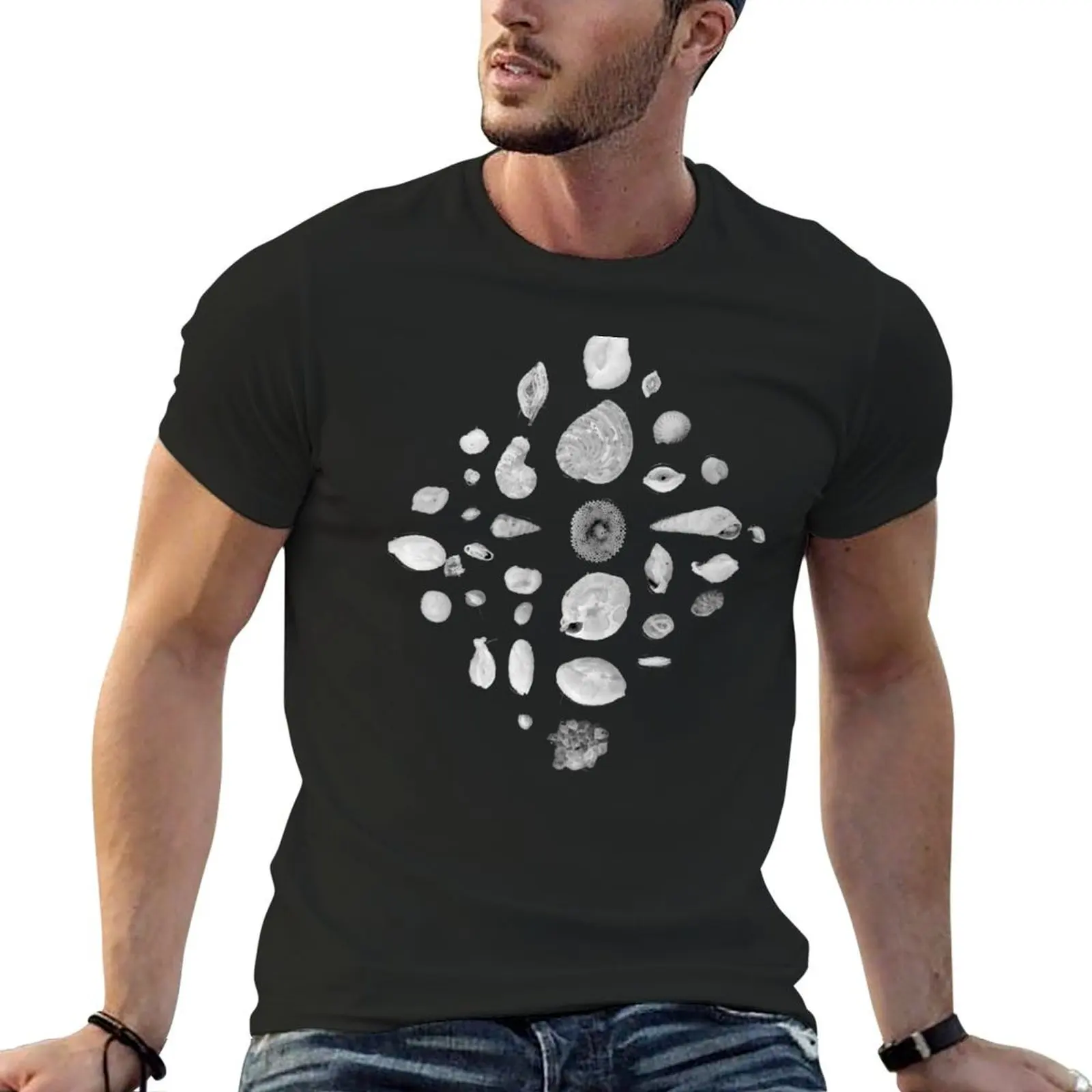 

Foraminifera under the microscope T-Shirt graphic tee shirt cute clothes customizeds summer top mens t shirts top quality