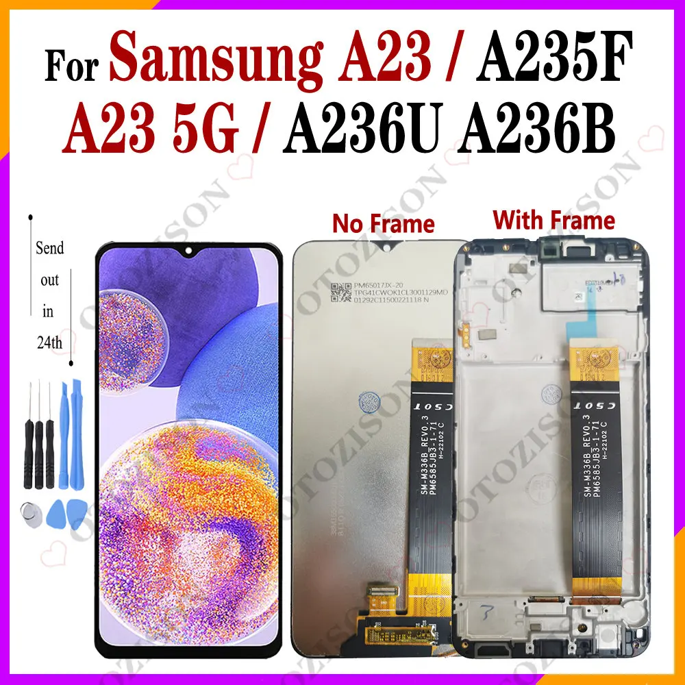 For Samsung Galaxy A23 4G A235 LCD A23 5G A236U A236B LCD With Frame SM-A235F/DS A235M Display Touch Screen Digitizer Assembly