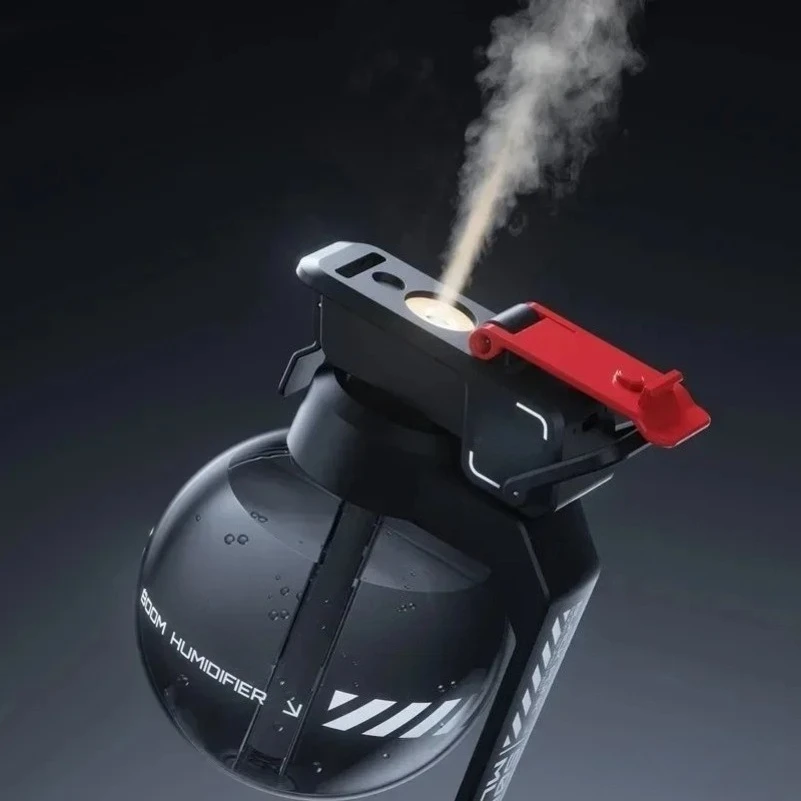 

Увлажнитель воздуха в форме гранаты для декора рабочего стола в стиле киберпанк, с эффектом пламени, креативный подарок для киберспорта