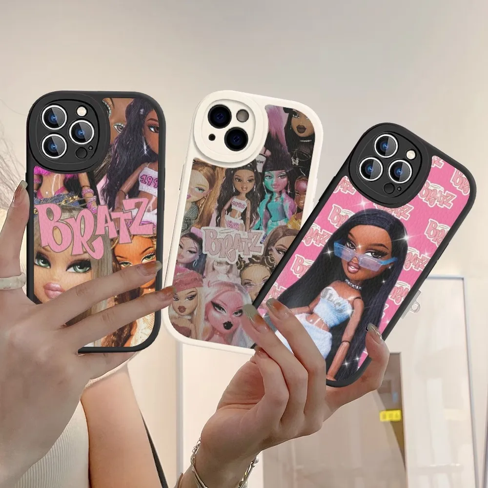 Doll Bratz Phone Case Hard Leather For iPhone 14 13 12 Mini 11 14 Pro Max Xs X Xr 7 8 Plus Fundas