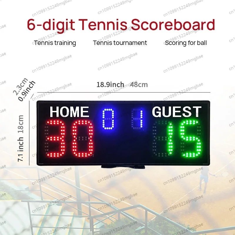 18650 Wireless Wrist Tennis Scoreboard, Rechargeable LED Electronic Display for Match & Training, Portable Umpire Tool