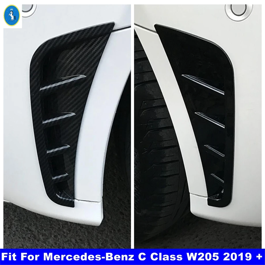 Accessories Exterior Refit Front Bumper Spoiler Air AC Vent Tailwind Knife Cover Trim For Mercedes-Benz C Class W205 2019 - 2021