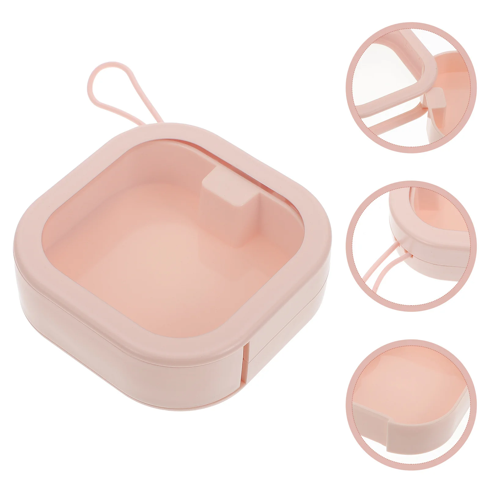 1개입 휴대용 치아 보관함, 틀니/교정기 보관함, 틀니 케이스, 틀니 가드