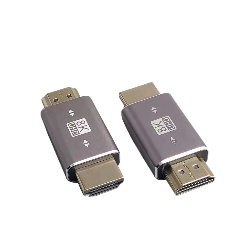 5 uds HDMI 2,1 8K macho a macho pareja compatible con HDTV conector adaptador de extensión 180 °