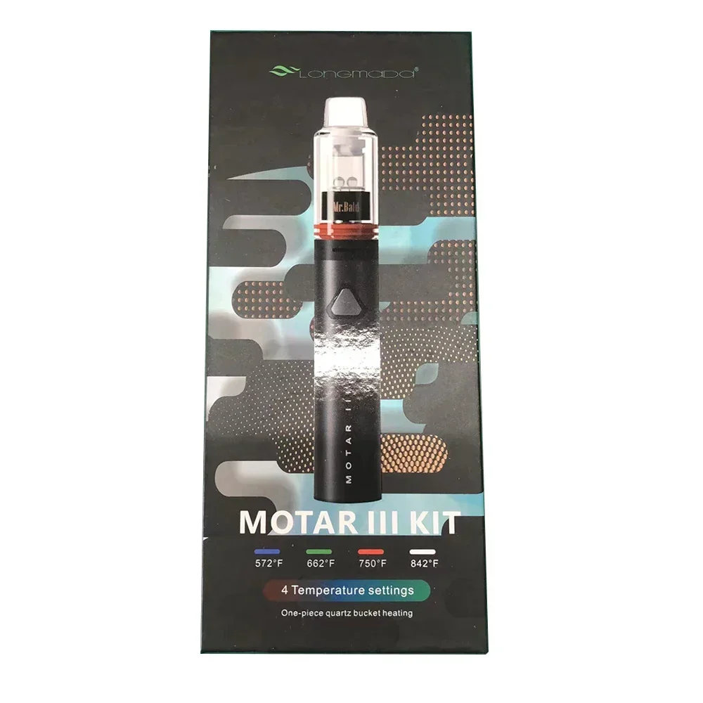 Imagem -05 - Longmada Motor Kit de Cera Vape Pen Controle de Temperatura Balde de Quartzo sem Bobina Tanque de Fluxo de ar Vertex 1700mah Original