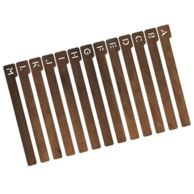 ABMF-104PCS Divisores de discos de madera, divisores de almacenamiento de discos de vinilo alfabéticos A-Z, guías organizadoras de soporte de discos