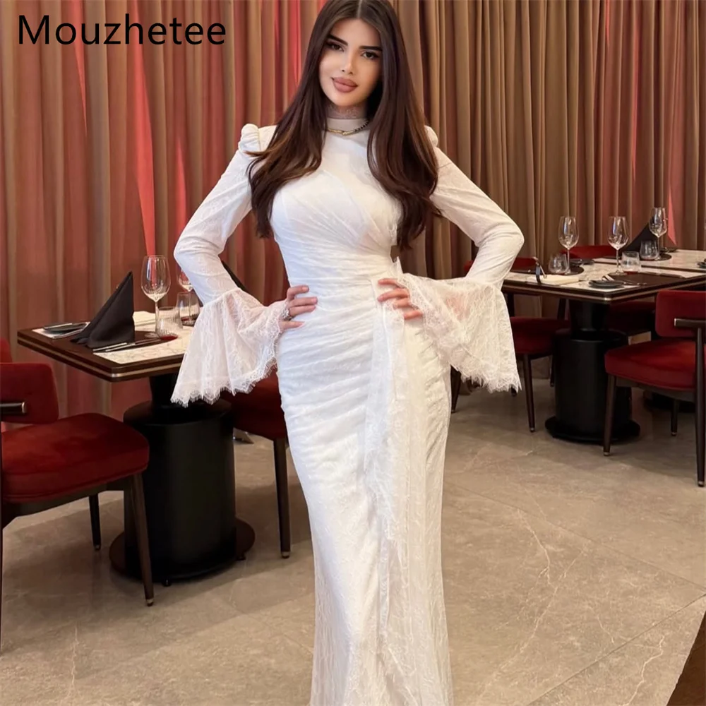 

Booma Mermaid Long Simple Long Sleeve Wedding Dresses Satin Floor-Length Elegant Brides Gown Custom Made 2026