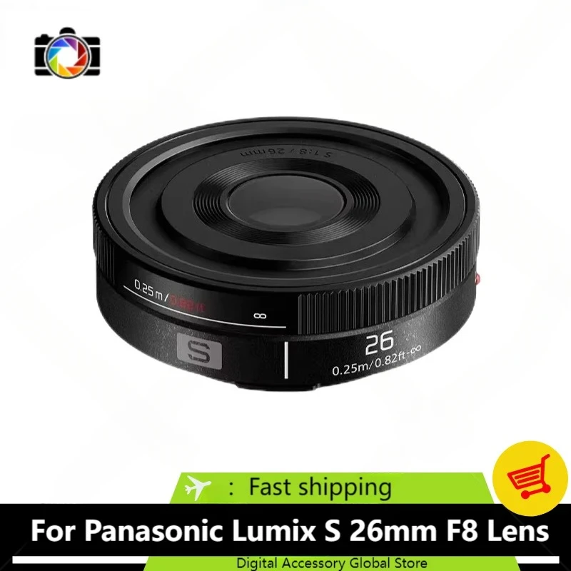 

Genuine Single Focus Lens R 26mm F8 S-R26 Thin biscuits Lens For Panasonic Lumix S9 S5 S5II S1 S1H Camera