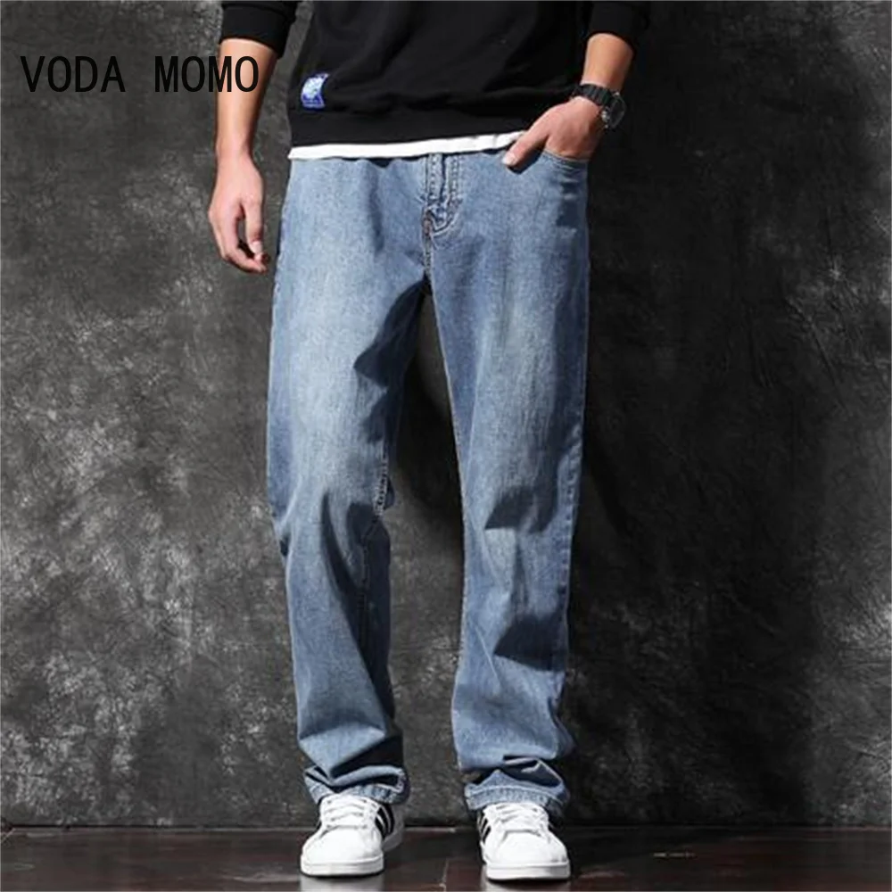 

S-5XL Spring Summer Men's Thin Straight-leg Loose Jeans Classic Style Advanced Stretch Baggy Pants Male jeans mens carogo pants