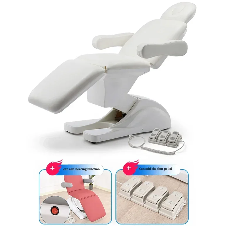 Silla eléctrica de podología de 3 motores, sofá médico, tratamiento, silla de belleza, masaje, silla Facial, cama