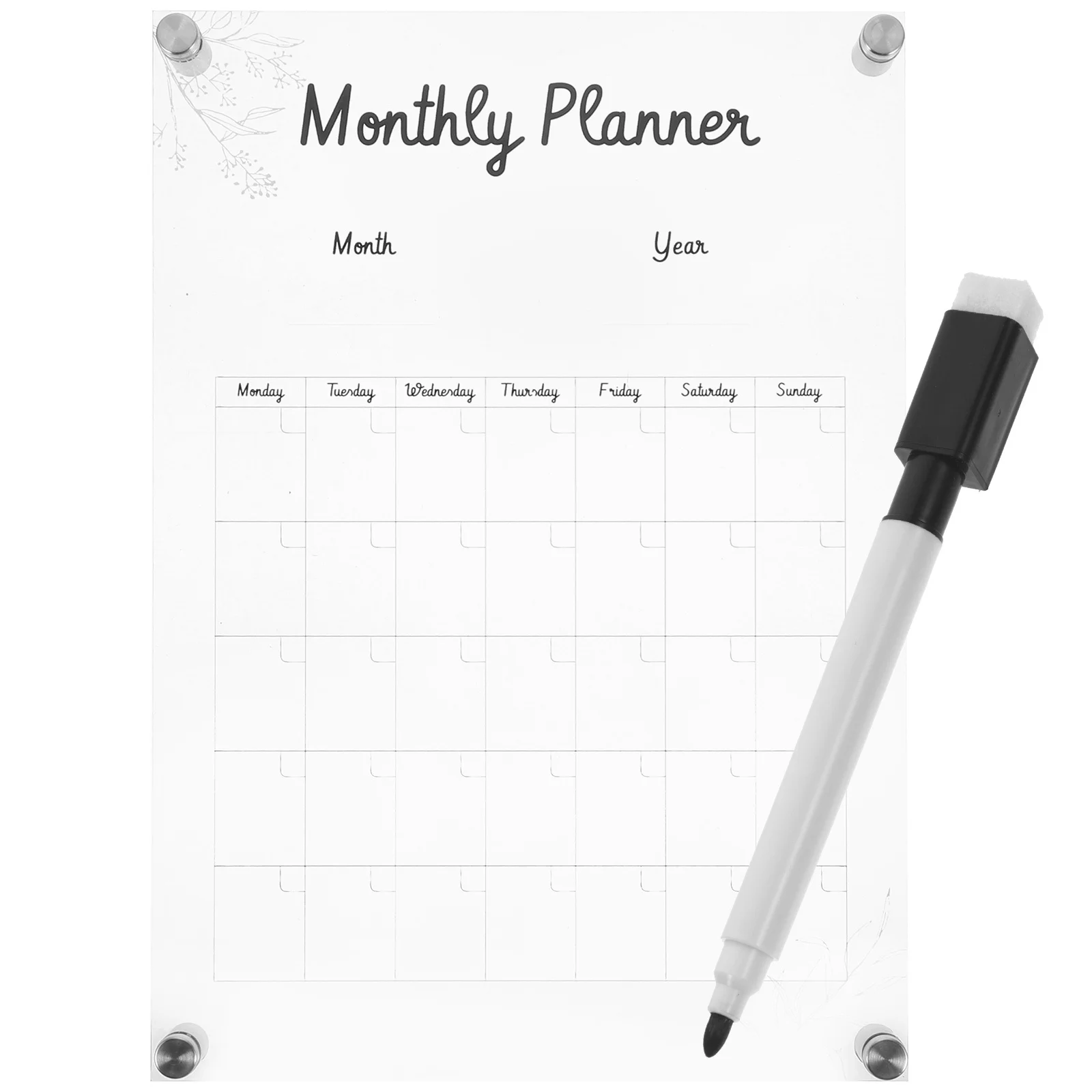 

1Set Acrylic Message Board Wall-Mounted Transparent Memo Board for Home Office Cafe Door Hanging Sign Erasable Writing Surface