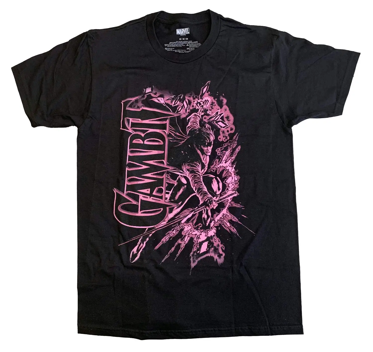 Graphic Tees Mens Shirts - Shirt - Gambit Glow Shirts for Men (Small) Black