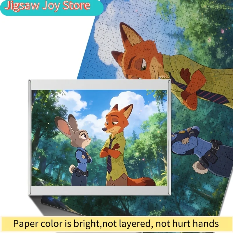 1000 stuks Disney Crazy City Judy Hopps & Nick Wilde puzzel geschikt voor &, doe-het-zelf uitdagende verzamelobject voor woondecoratie, spellen, /V