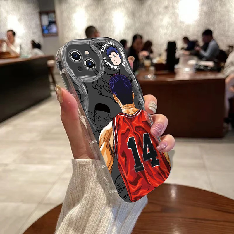 Cover 3D Wave Case For Slam Dunk Xiaomi Redmi 13C 12 12C 10 10C 9 9C A1 A2 K50 K40 Note 13 12 11 10 Pro Plus 4G 5G image 4