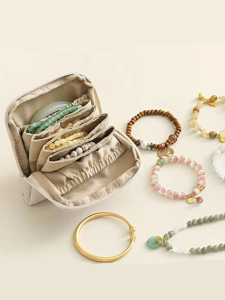 Christmas Gifts, Holiday Gifts, Travel Jewelry Bags, Pu Storage Bags, Velvet Zipper Pouches, Jewelry Organizer Boxes, Women's and Girls' Gift Zipper Jewelry Bags, Travel and Business Trip Jewelry Bags, Girls' Jewelry Bags, Mother's Day Gift for Mom