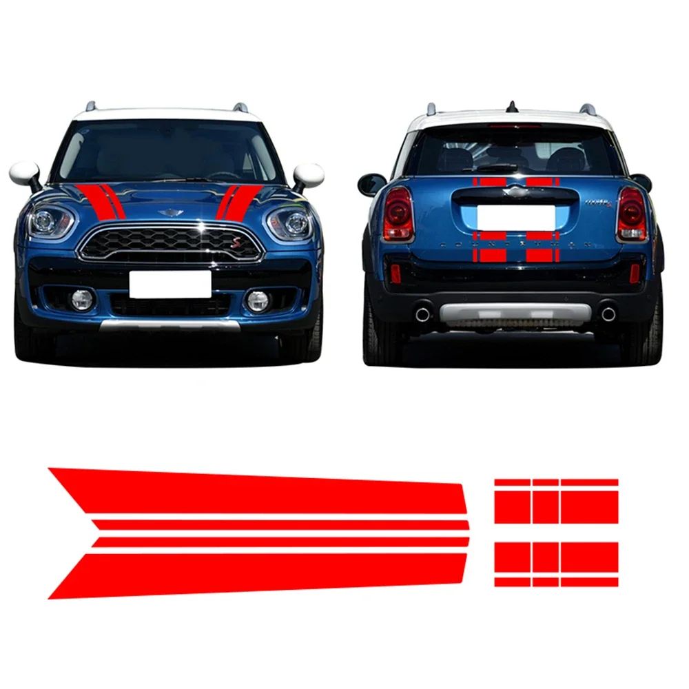 Car Front Head Hood Stripe Sticker Car Trunk Stickers For MINI Cooper JCW R55 R56 R60 R61 F54 F55 F56 F60 Countryman Clubman