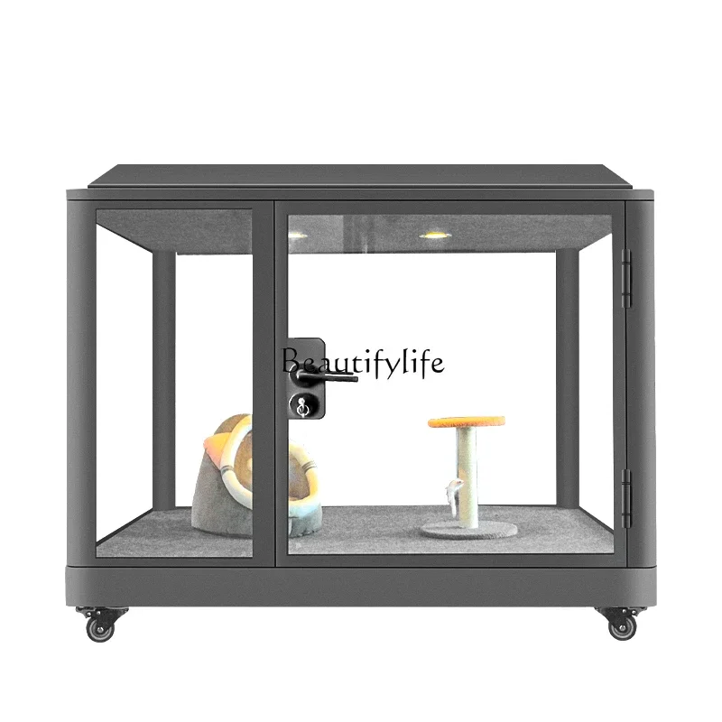 

Pet Soundproof Room Mini Noiseless Cabin Movable Glass Room