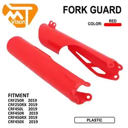 Motorbike Red Front Fork Guards Cover Plastic Shock For Honda CRF250 CRF250R CRF450L CRF450R CRF450RX CRF450X 2019