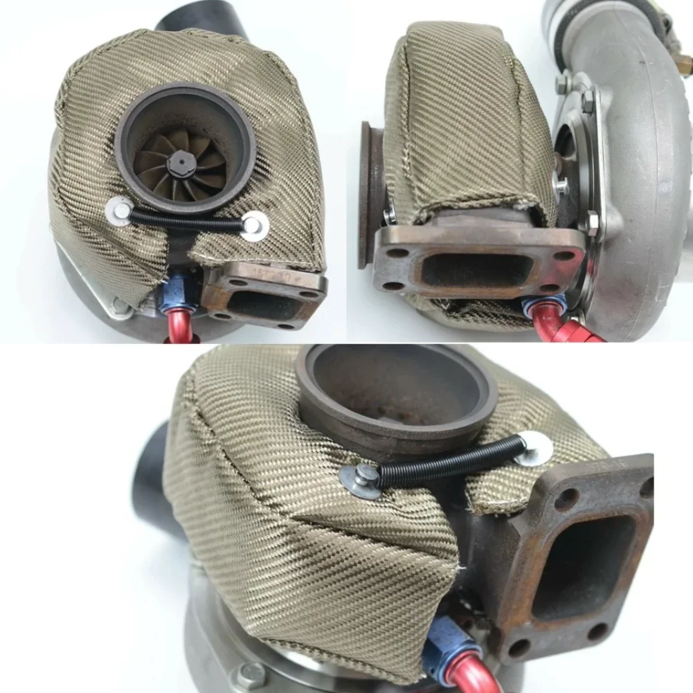 Car Titanium Fiber T3 Turbo Cover Charger Protection Insulation Wrap Heat Shield High Temperature Blanket Motorcycle Accessorie
