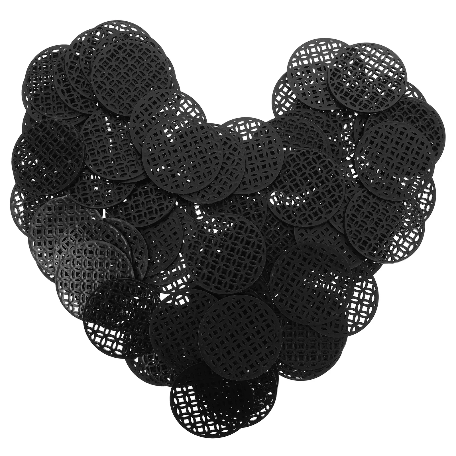 100 шт., дренажные сетчатые подушечки для цветочного горшка, круглая пластиковая сетка для суккулентов бонсай, детская защита от потерь почвы, улучшенный дренаж